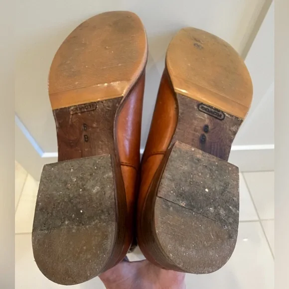 Coach Tall Leather Riding Boots in Cognac Brown - Picture 4 of 5